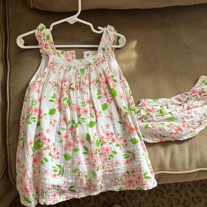 Angel dear Girls dress with bloomers size 12-18 months worn once